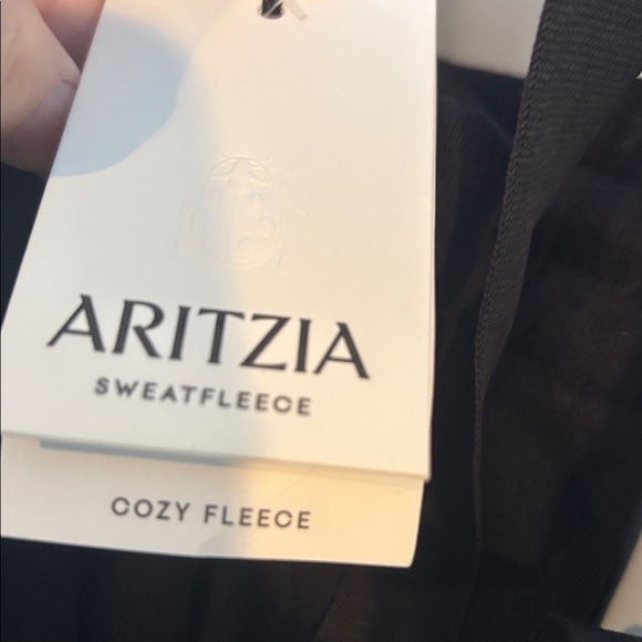 Aritzia Cozy Sweatfleece Black Mega Zip Hoodie Boyfriend Wide Leg Set Small - Picture 15 of 15